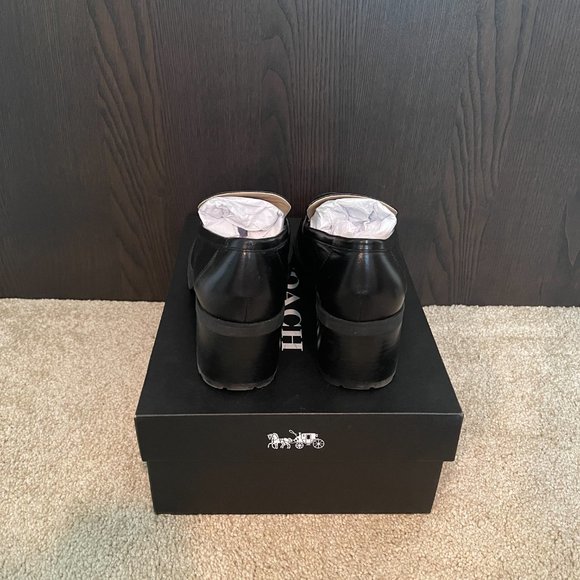 Coach Black Platform Loafers - Picture 3 of 4